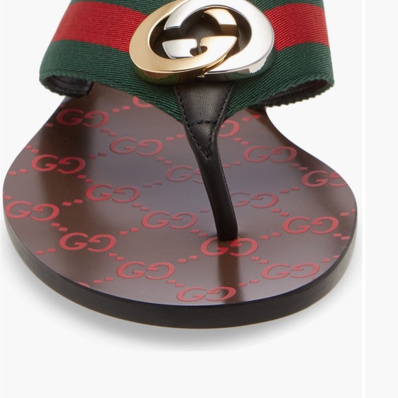 Kiki Gucci GG web Flip Flop - Picture 6 of 15